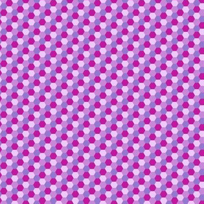 Hexagon Flowers M Purple Pink 
