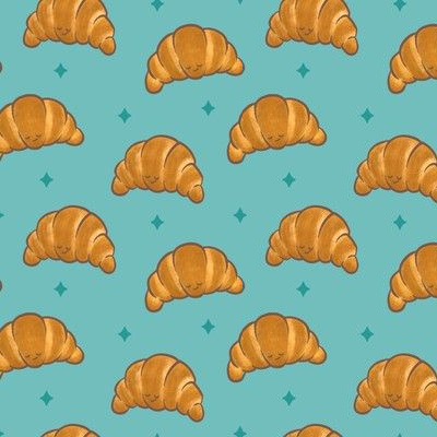 Cute Croissant Fabric, Wallpaper and Home Decor | Spoonflower