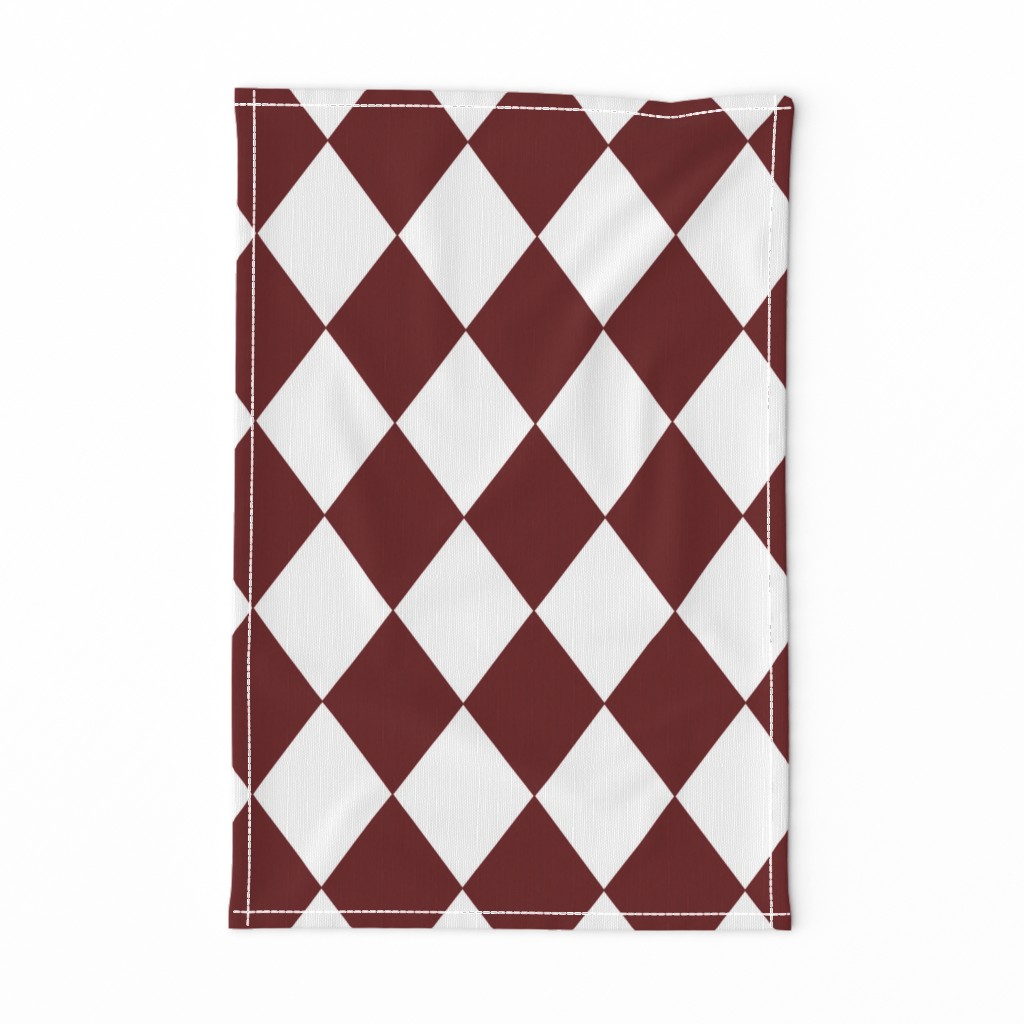 Merlot Red Modern Diamond Pattern