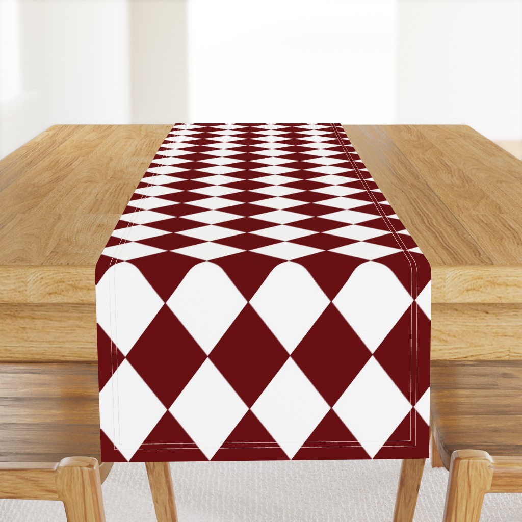 Merlot Red Modern Diamond Pattern