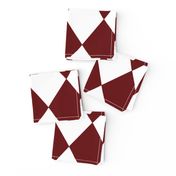 Merlot Red Modern Diamond Pattern