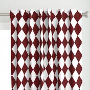 Merlot Red Modern Diamond Pattern