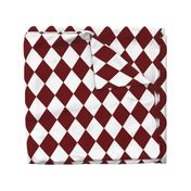 Merlot Red Modern Diamond Pattern