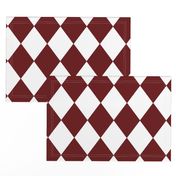 Merlot Red Modern Diamond Pattern