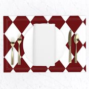 Merlot Red Modern Diamond Pattern