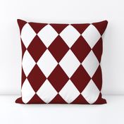 Merlot Red Modern Diamond Pattern