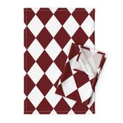 Merlot Red Modern Diamond Pattern