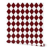 Merlot Red Modern Diamond Pattern