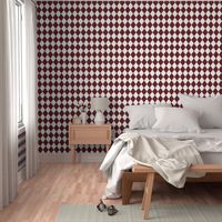 Merlot Red Modern Diamond Pattern