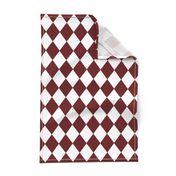 Merlot Red Small Modern Diamond Pattern