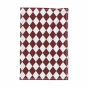 Merlot Red Small Modern Diamond Pattern