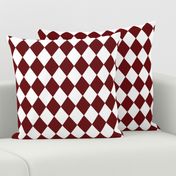 Merlot Red Small Modern Diamond Pattern