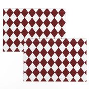 Merlot Red Small Modern Diamond Pattern