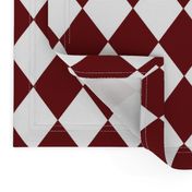 Merlot Red Small Modern Diamond Pattern