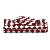 Merlot Red Small Modern Diamond Pattern