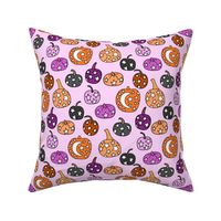 mystical pumpkin fabric, scary fabric, halloween fabric, fall fabric, stars, star fabric, pumpkins, magic pumpkins, magic - light purple