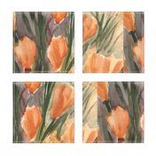 Orange Poppies Watercolor