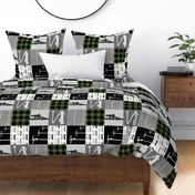 lineman patchwork - buffalo plaid olive green (90) C19BS