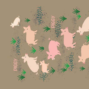 Pigs in Mud-TeaTowel