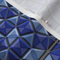 Fancy Faceted Tile in Blueberry Blue