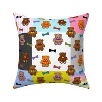 Brownie the Bear & Friends LOVE Bow Ties - patchwork #1 (large)