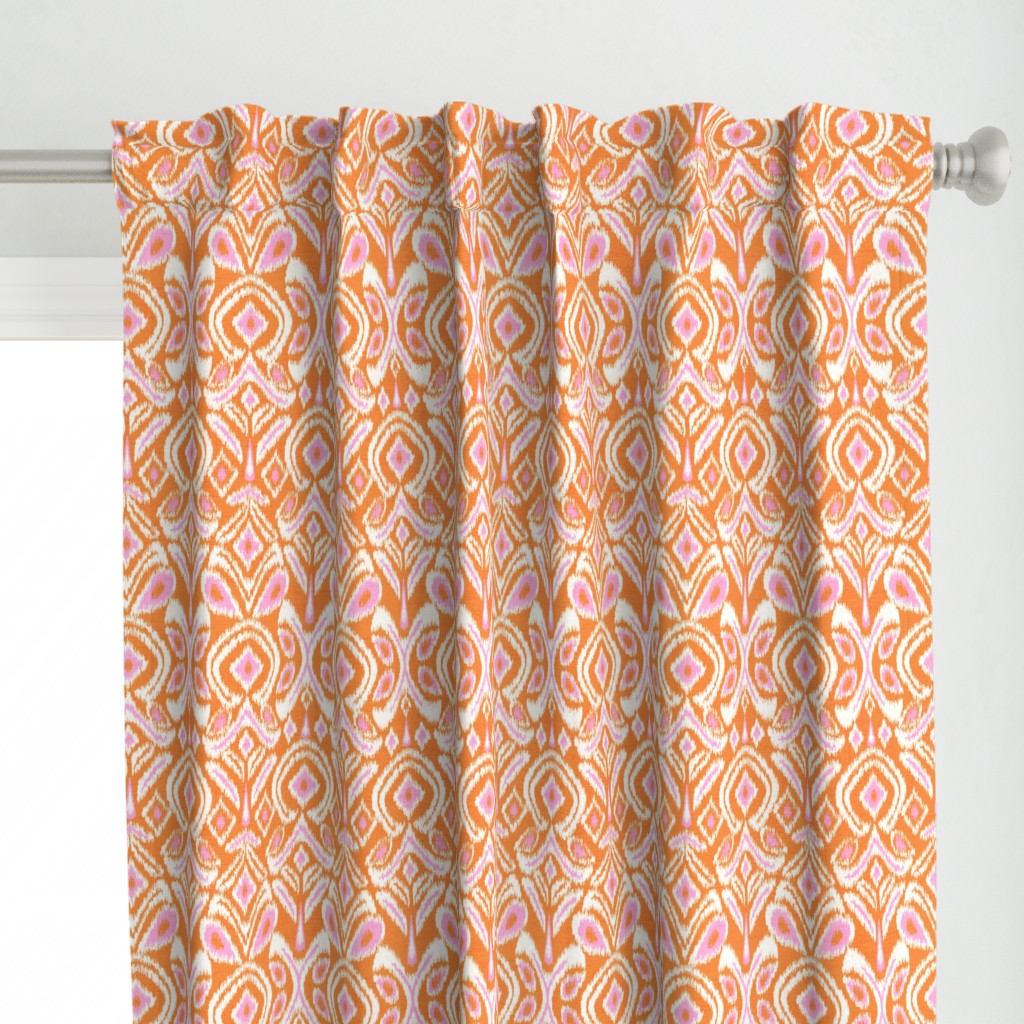 ikat flower - orange