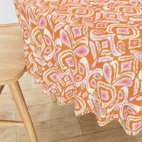 ikat flower - orange