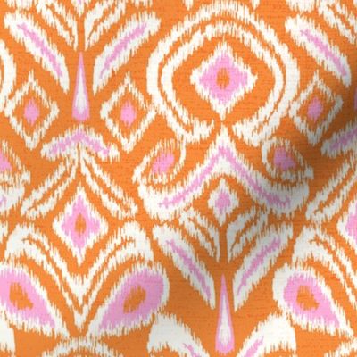 ikat flower - orange