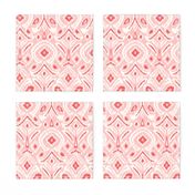 ikat flower - blush background