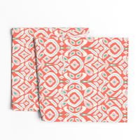 ikat flower - coral