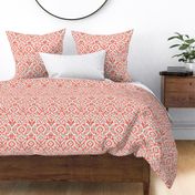 ikat flower - coral