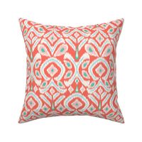 ikat flower - coral