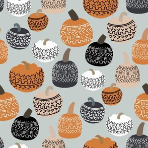 mudcloth pumpkin fabric - mudcloth fabric, thanksgiving fabric, fall, autumn, home, boho halloween, boho decor fabric - dust