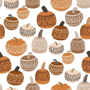 mudcloth pumpkin fabric - mudcloth fabric, thanksgiving fabric, fall, autumn, home, boho halloween, boho decor fabric - earth