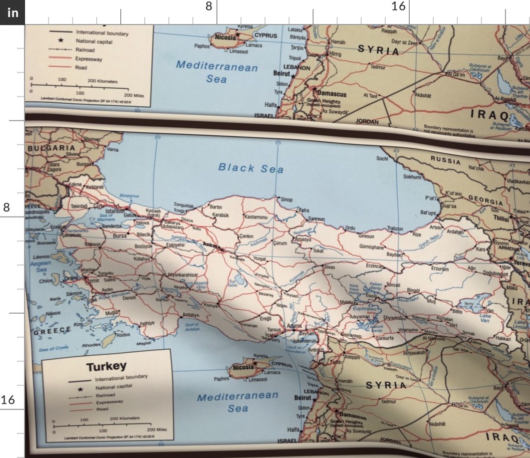Turkey map, small, FQ