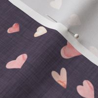 Ombre Watercolor Hearts // Plum Linen