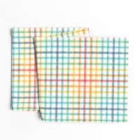 Watercolor Plaid - Rainbow