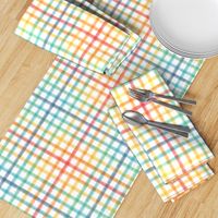 Watercolor Plaid - Rainbow