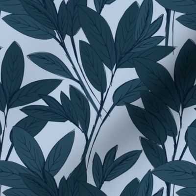 Lush leaves autumn tree leaf garden vibes and fall dreams winter blue