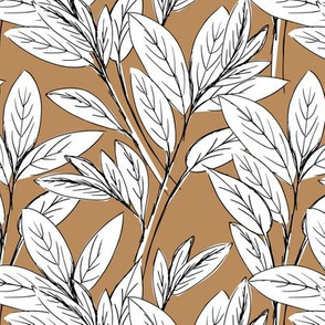 Lush leaves autumn tree leaf garden vibes and fall dreams caramel white