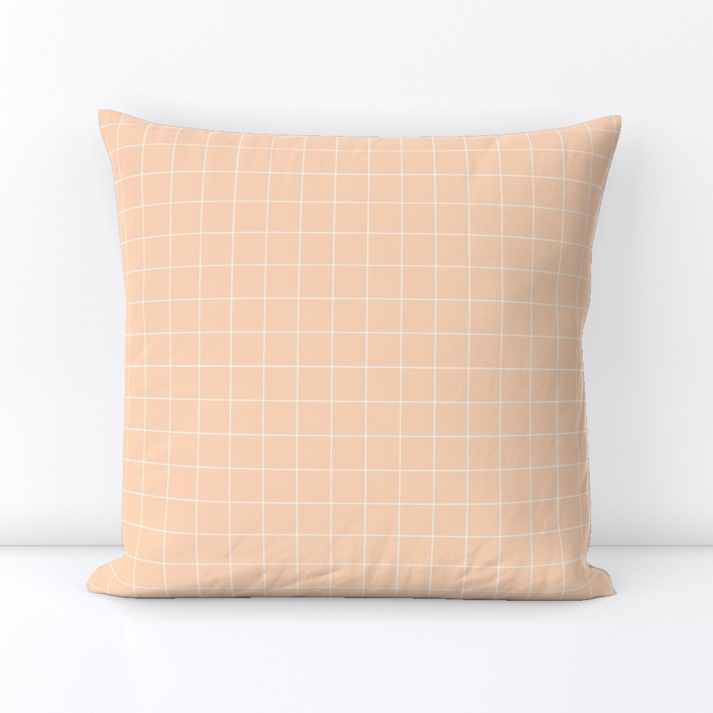 Soft peach pool tiles geometric minimal trend grid peach pink