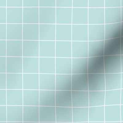 Soft baby blue pool tiles geometric minimal trend grid pastel blue