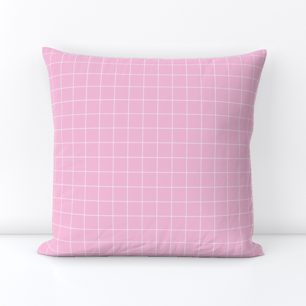 Soft pink pool tiles geometric minimal trend grid hot pink