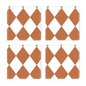 Hazel Brown Modern Diamond Pattern