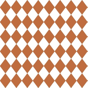 Hazel Brown Small Modern Diamond Pattern