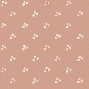 Dotty (cream on dusty rose)