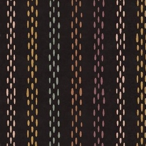 Embroidered Stripes (neutral dark) 