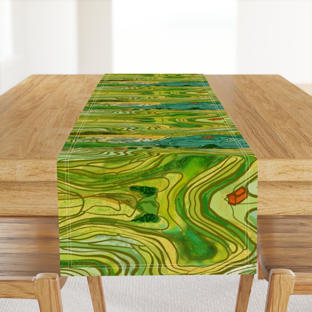 Terraced Rice Paddy Fields- Landscape 