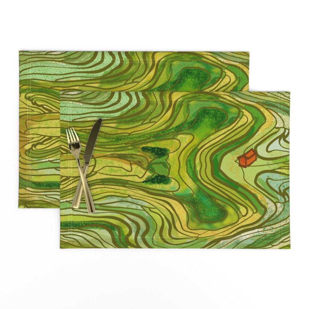 Terraced Rice Paddy Fields- Landscape 