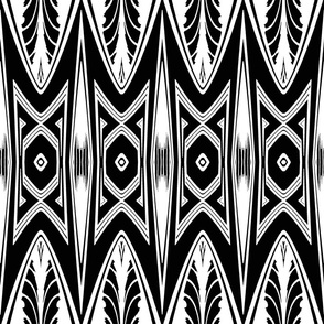 Black and White Tribal Shield
